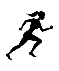 A Woman is Running Dynamic and Energetic Movement Capturing the Essence of Fitness and Athleticism Silhouette vector design