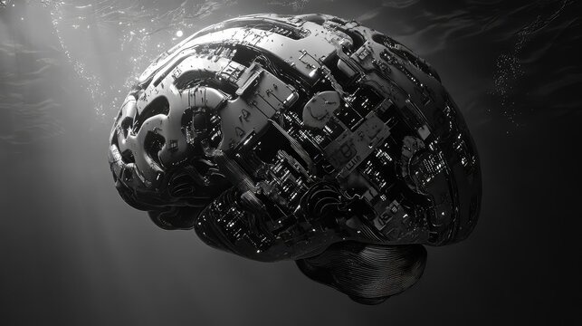 Ai brain technology processing thoughts underwater