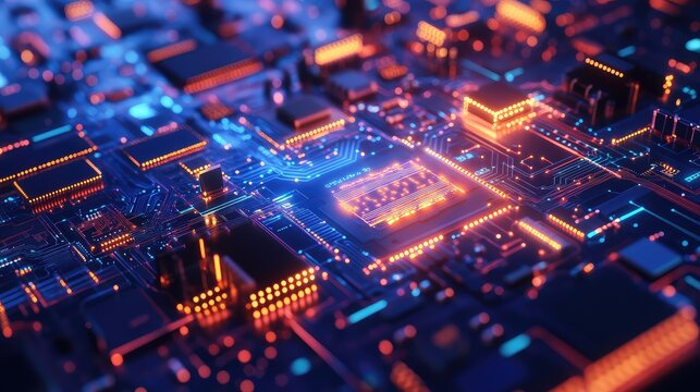 Digital circuit board connecting data and processor components