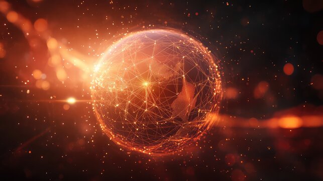 Global network connecting communication and data technology world