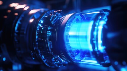 Futuristic engine plasma energy generating power concept