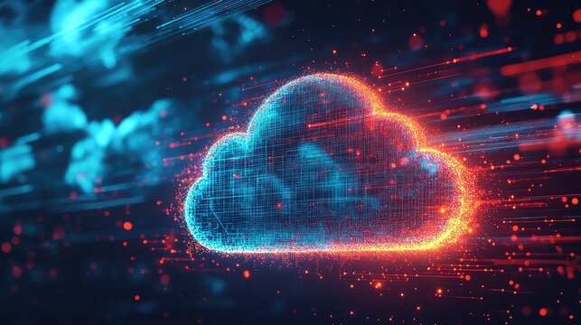 Cloud data network distributing digital information technology