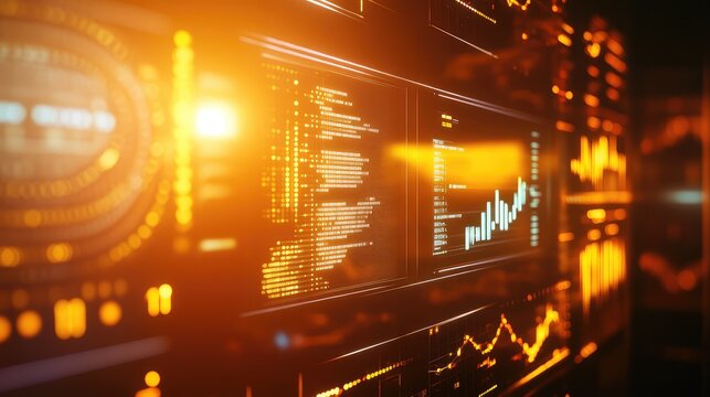 Analyzing financial data and code on digital interface