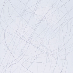 Abstract tangle of lines and curves creates a dynamic scribble artwork on white background