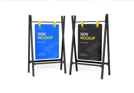 Two Advertising Stand Mockup