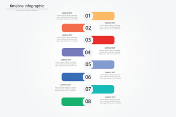 Modern business infographic for company milestones timeline template with flat icons. Easy to use for your website or presentation.