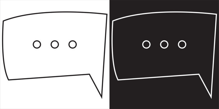 Manga speech bubbles with simple dialog icons. Minimal featuring basic dot dialog symbols, ideal for comics, communication graphics, and expressive storytelling design EPS10/AI.