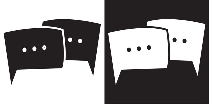 Manga speech bubbles with simple dialog icons. Minimal featuring basic dot dialog symbols, ideal for comics, communication graphics, and expressive storytelling design EPS10/AI.