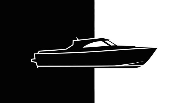 Sleek modern speedboat glides across water a symbol of luxury and freedom for maritime adventures