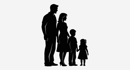 Loving family of four stands together, symbolizing unity, connection, and cherished moments for generations to come