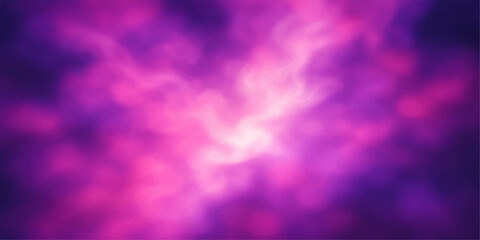 Bright purple and pink space nebula with wave motion and glowing particle texture backdrop