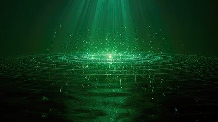 Digital data network moving in green light environment