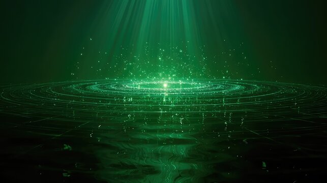 Digital data network moving in green light environment