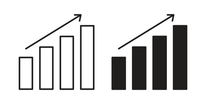 Business growth icon Isolated flat vector in outline collection on white background