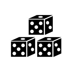 Flat Vector Dice Graphic for Games and Board Games.