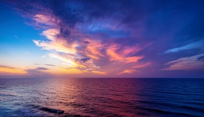 Colorful Sky Over The Sea At Dusk