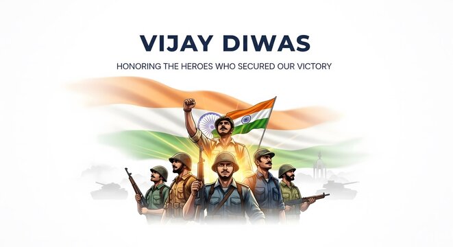 Vijay diwas celebration honoring indian soldiers and national pride