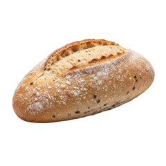 A loaf of freshly baked sourdough bread, , showcases its goldenbrown crust, flour dusting, and enticing aroma, perfect for breakfast or a hearty meal
