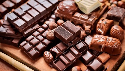 Chocolate Bars Close Up Of Assorted Popular British Confectionery Products June 17 2024 United Kingdom