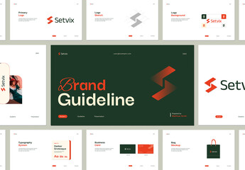 Modern Brand Guideline Presentation Template with Corporate Branding Identity Style Guide