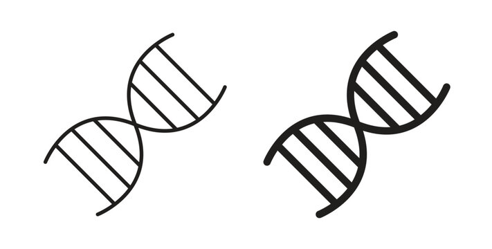 DNA icon Isolated flat vector in outline collection on white background