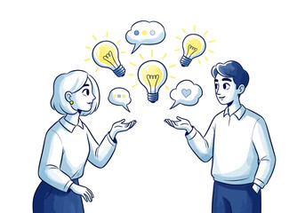 Brainstorming Session Exchanging Ideas and Generating Solutions.