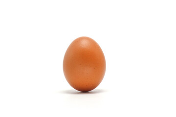 Eggs on a white background are a good source of protein. which helps build and repair worn out parts of the body.