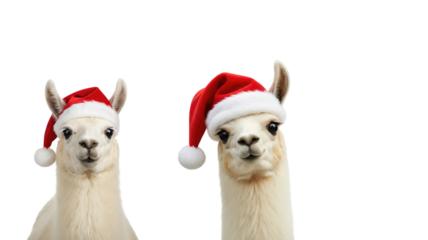 Llama wearing santa hat png