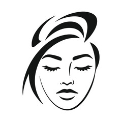 Woman face beauty vector illustration