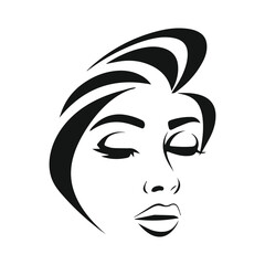 Woman face beauty vector illustration