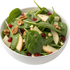 Spinach Salad on transparent background
