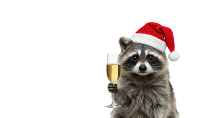 Raccoon wearing hat & glasses png