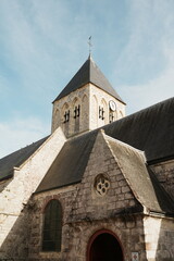 Eglise de Veules-les-Roses en Normandie, France, Europe