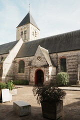 Eglise dans le centre de Veules-les-Roses en Normandie, France, Europe