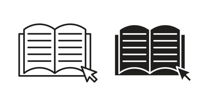 Online library icon Isolated flat vector in outline collection on white background