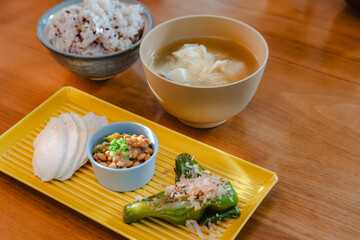 Healthy Japanese breakfast
