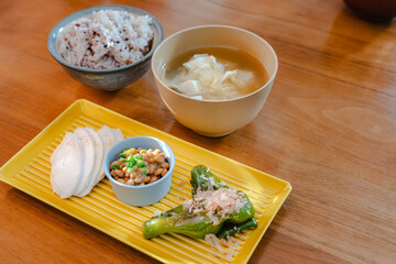 Healthy Japanese breakfast
