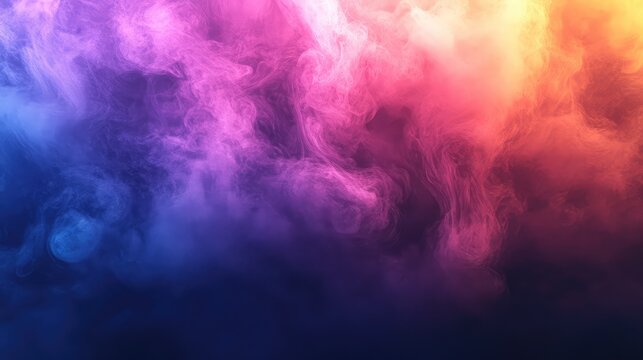 Dynamic colorful smoke cloud forming abstract gradient background - Powered by Adobe