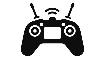 Drone controller for remote flight control and telemetry, isolated on white background © Mondil biswas