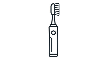 Electric toothbrush icon isolated on white background