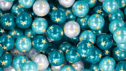 Abstract Christmas background with randomly colored balls