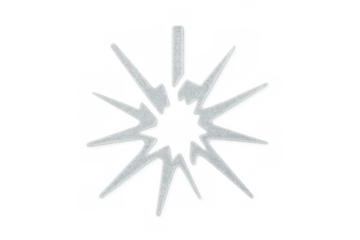 Glass impact cracks creating broken starburst texture with shattered fragments, transparent isolated on alpha channel background