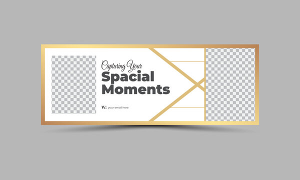 Digital Facebook cover template for photography