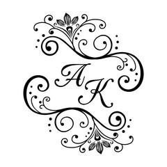 Decorative pattern for text decoration, frame, patterns, monogram, logo