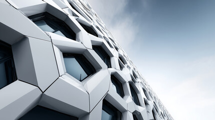 Close up, Abstract metallic architecture with minimalist background