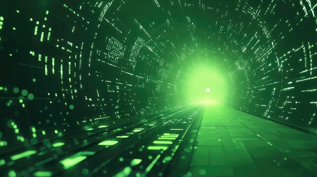 Digital data tunnel cyberspace transmitting information technology