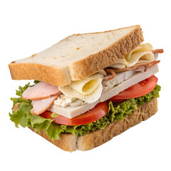 Turkey Sandwich on transparent background