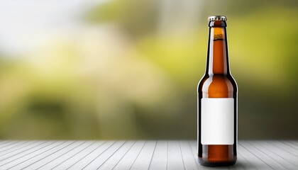 Euro Beer Bottle Mockup With A Blank Label