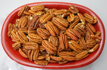 bowl of pecan nut and almonds