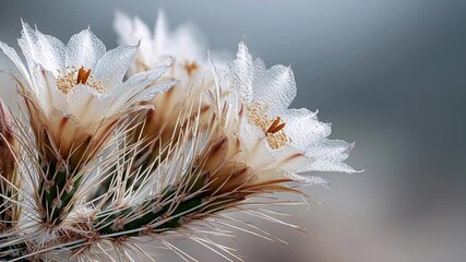 Seed head close-up in winter light - Powered by Adobe